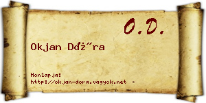 Okjan Dóra névjegykártya
